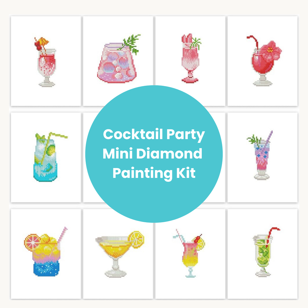 Cocktail Party Set -  Diamond Painting Mini Kits (12 Designs)
