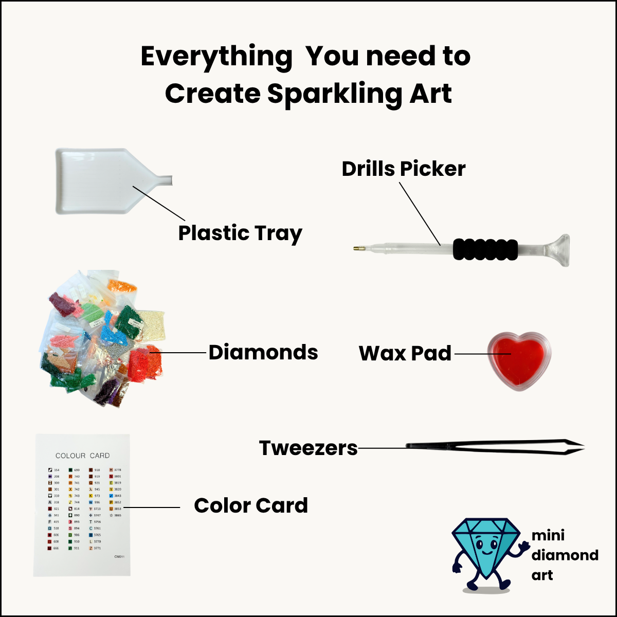 Puppy Faces Collection - Mini Diamond Painting  (12 Designs)