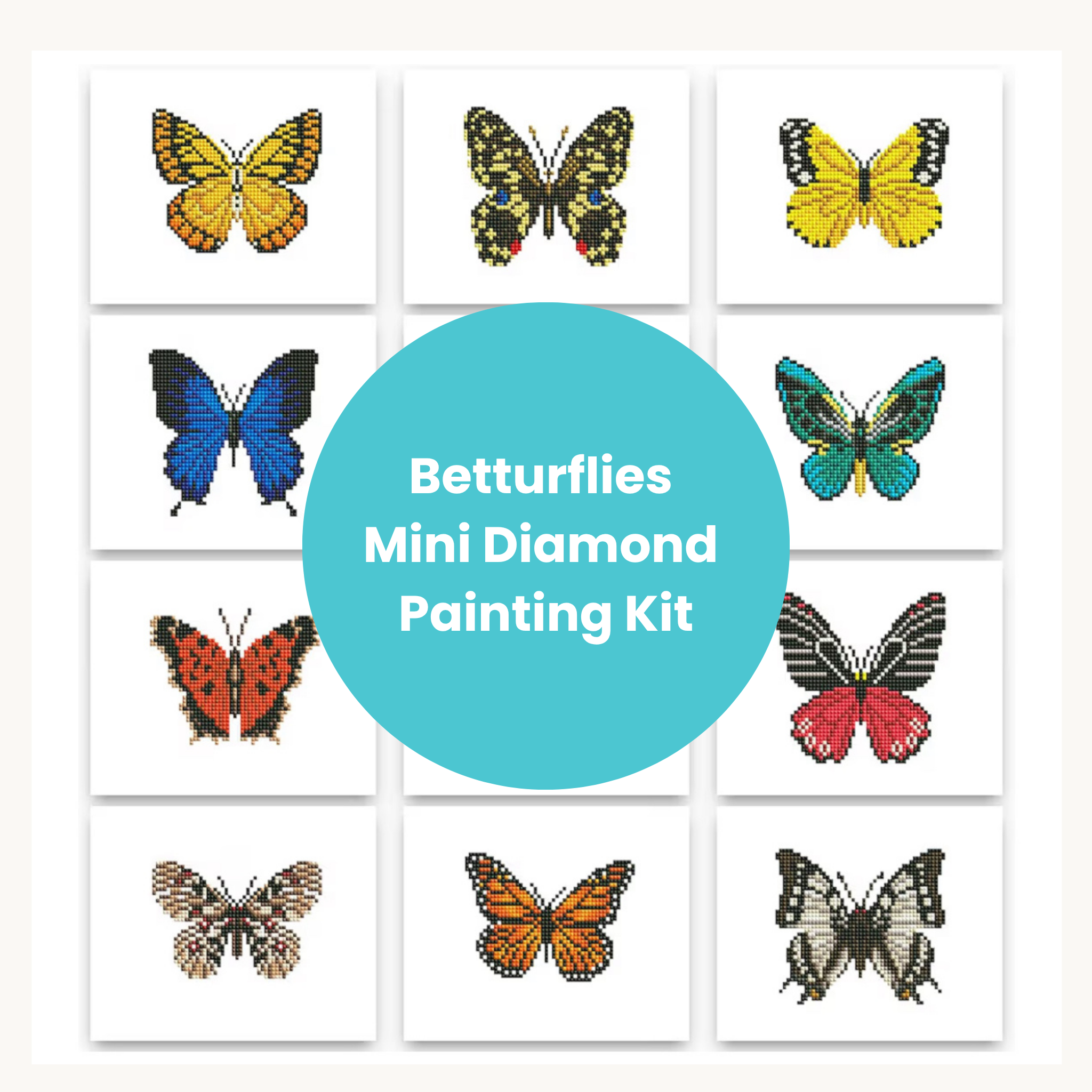 Butterflies Set -  Diamond Painting Mini Kits (12 Designs)