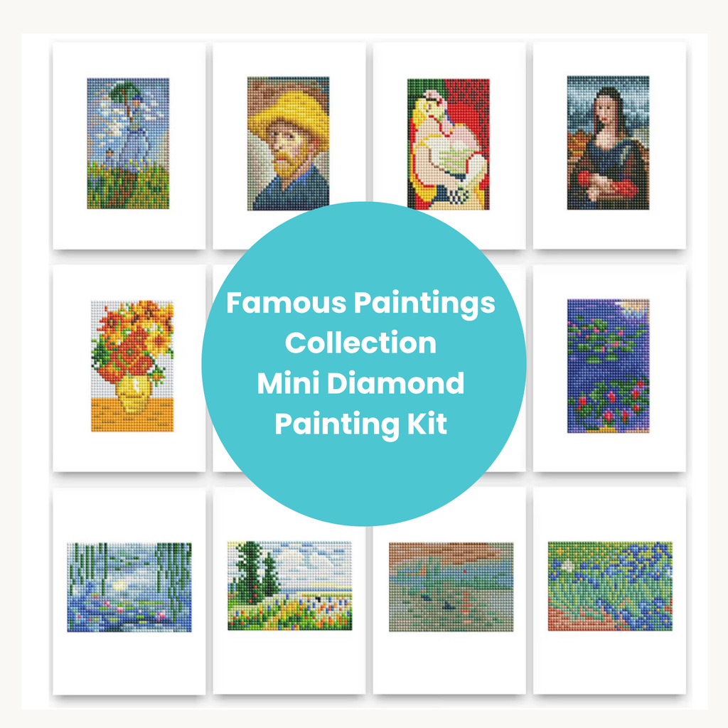 Famous Painting Set -  Diamond Painting Mini Kits (12 Designs)
