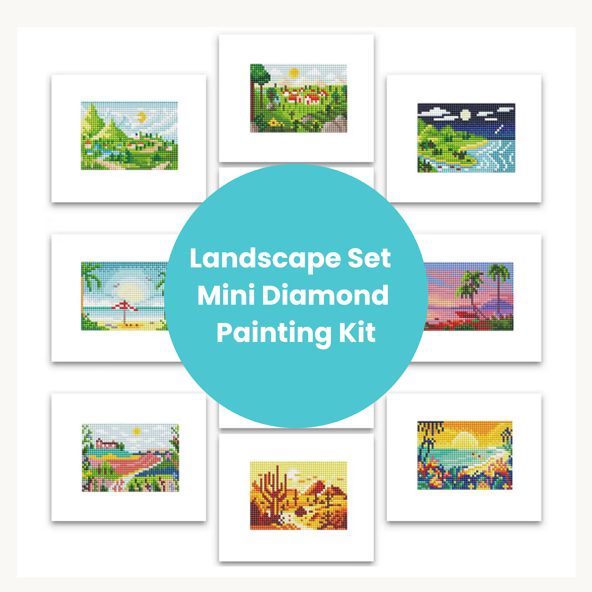 Landscape Set -  Diamond Painting Mini Kits (10 Designs)