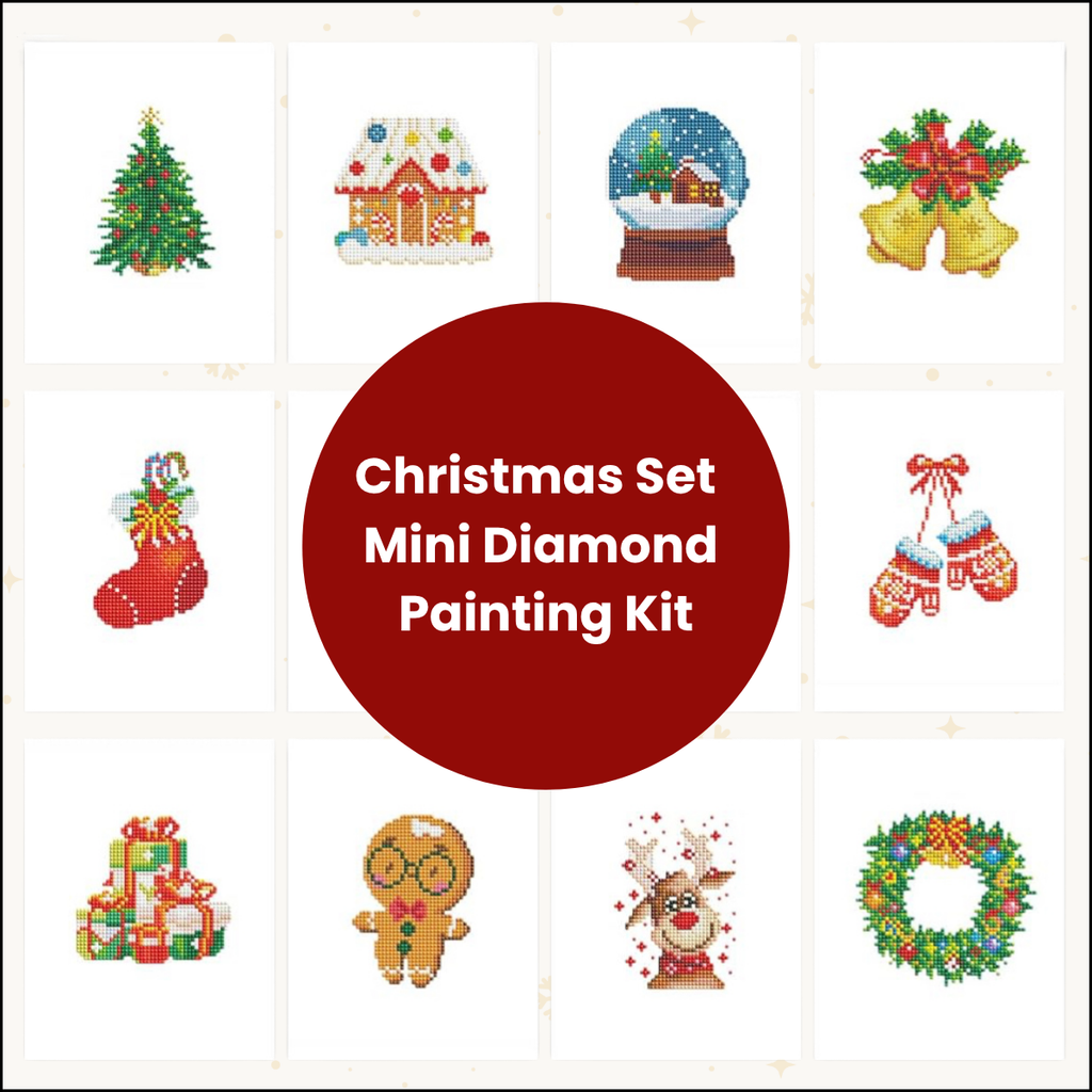 Christmas Set - Mini Diamond Painting  (12 Designs)