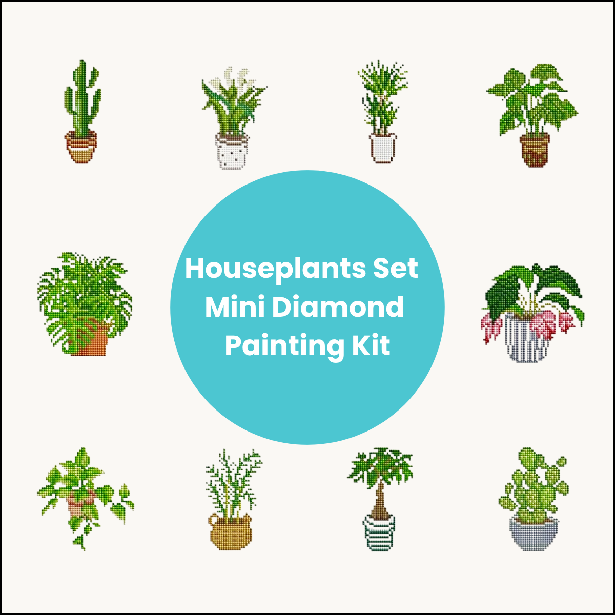 Houseplants Set - Mini Diamond Painting  (12 Designs)
