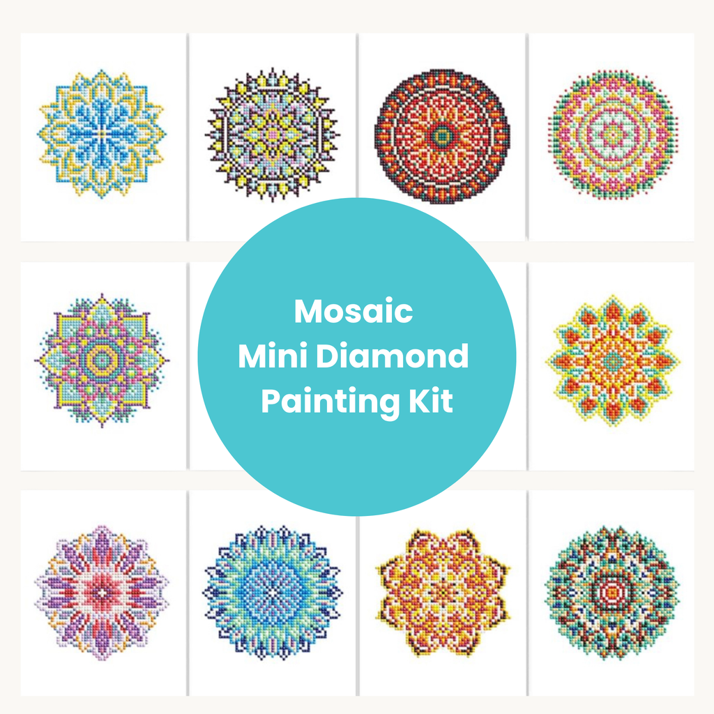 Mosaic Set - Mini Diamond Painting  (12 Designs)